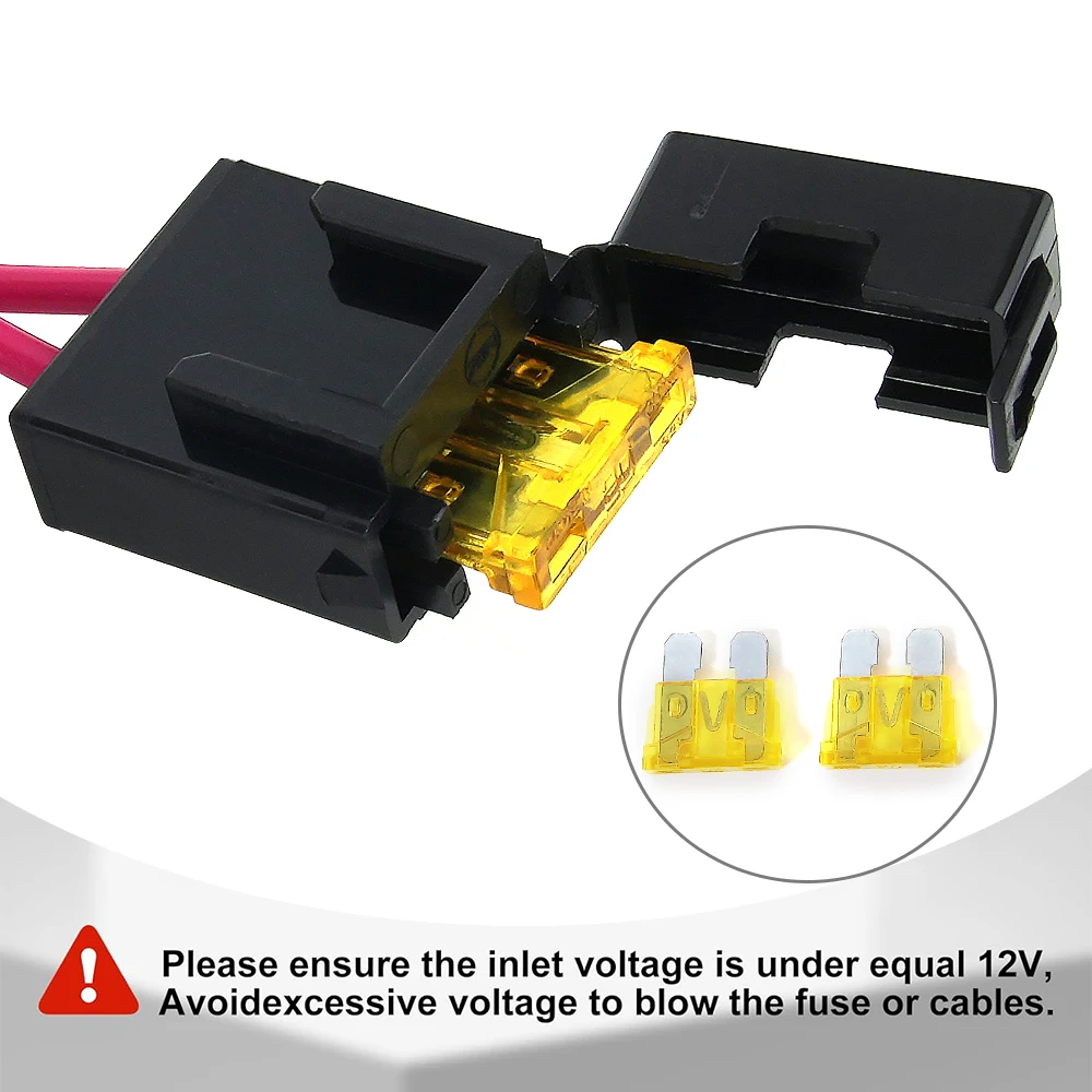 MUGE-40Amps Dual Electric Cooling Fan Wire Harness Install Kit 185F On 175F Off 12V Thermostat Fan Relay Switch Kit WH001 6