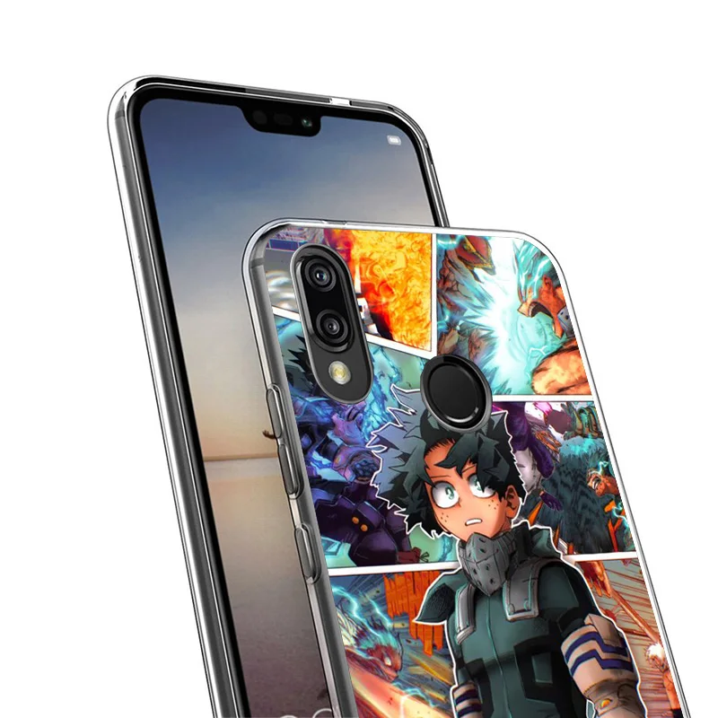 My Hero Izuku Deku Cover Phone Case For Huawei P40 P30 P20 P10 Lite Mate 20 10 Pro P Smart Z Y5 Y6 Y7 Y9S Soft Fundas Shell