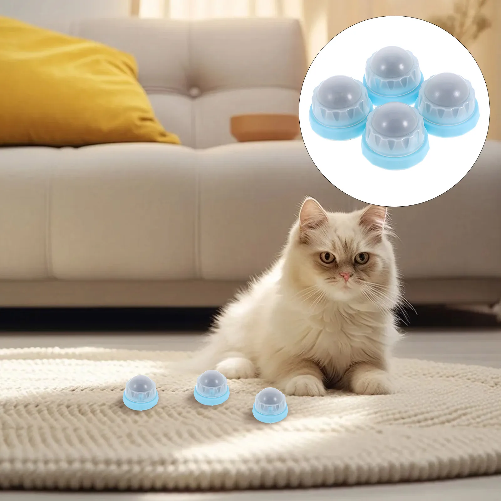 

4 Pcs Pet Mint Lollipop Cat Licking with Catnip Ball Chew for Kittens Teeth Cleaning Roller Crab Cats
