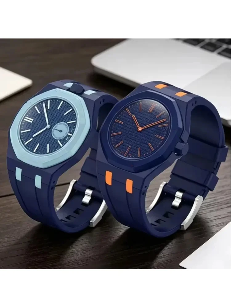 PC-Gehäuse + Silikonarmband für Swatch X AP Royal Pop Taschenuhr, Umbau zum Armbanduhren-Modell, integriertes Modifikationszubehör
