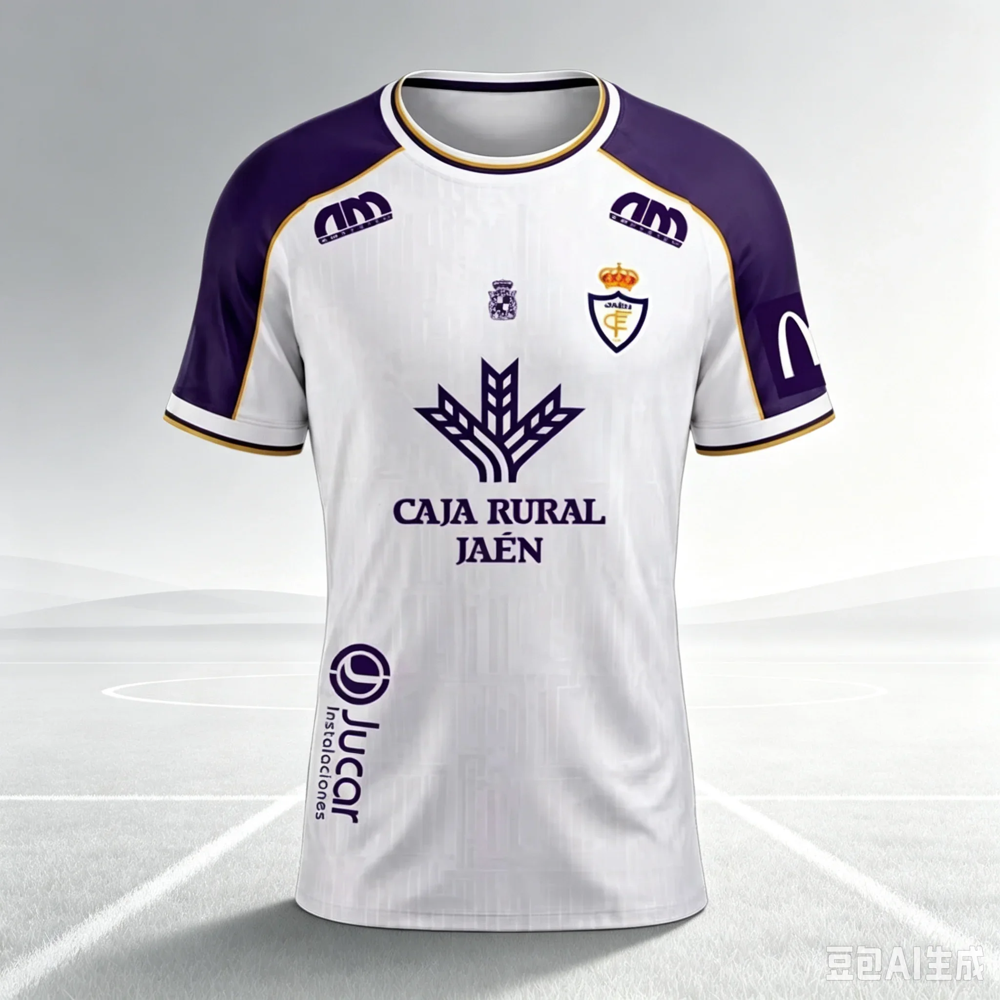 2026 New Real Jaén 3D Printed Football Jersey Summer Breathable Quick-drying Casual Sports Oversized T Shirt Family Matching