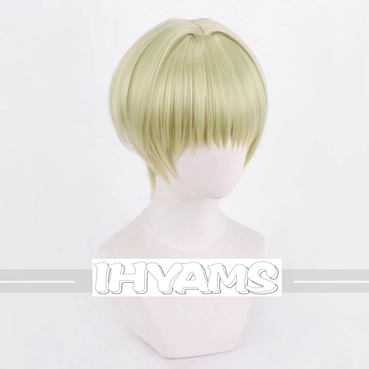 Peluca de Cosplay Shalnark, pelucas cortas verdes, pelo sintético resistente al calor, peluca de disfraces de Anime para mujeres y hombres + gorro de peluca