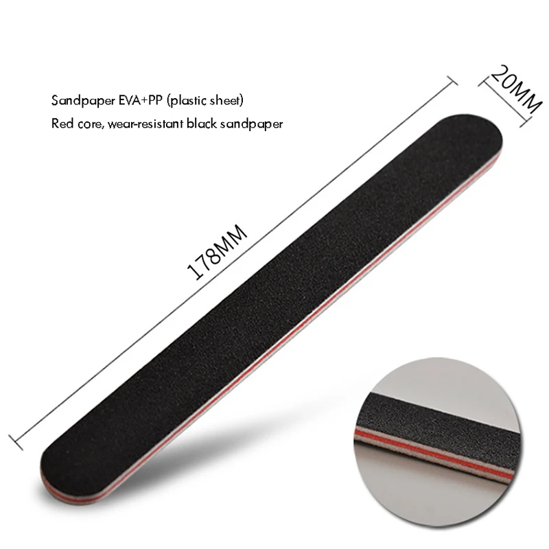 Lime à ongles professionnelle, limes et tampons, planche de polissage Double face (grain 100/180)-limes à tampon pour la maison