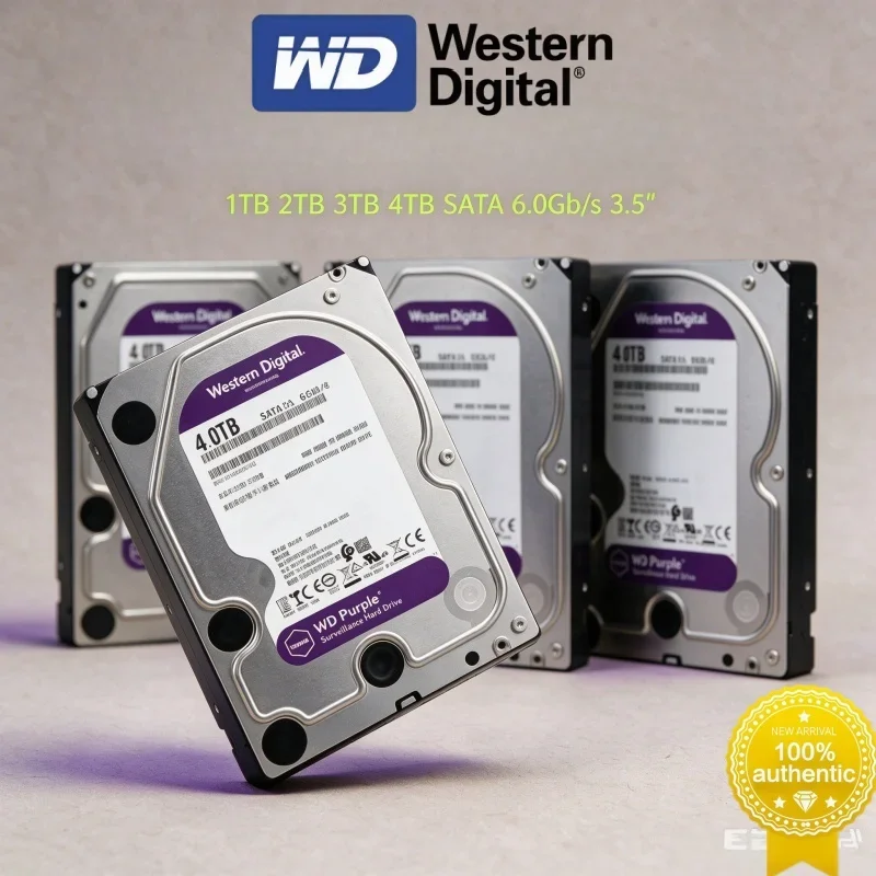 WD Western Digital Purple 3.5 Inch Surveillance Hard Drive SATA 6.0Gb/s 2TB 3TB 4TB Internal HDD For Video Recorder Storage Disk