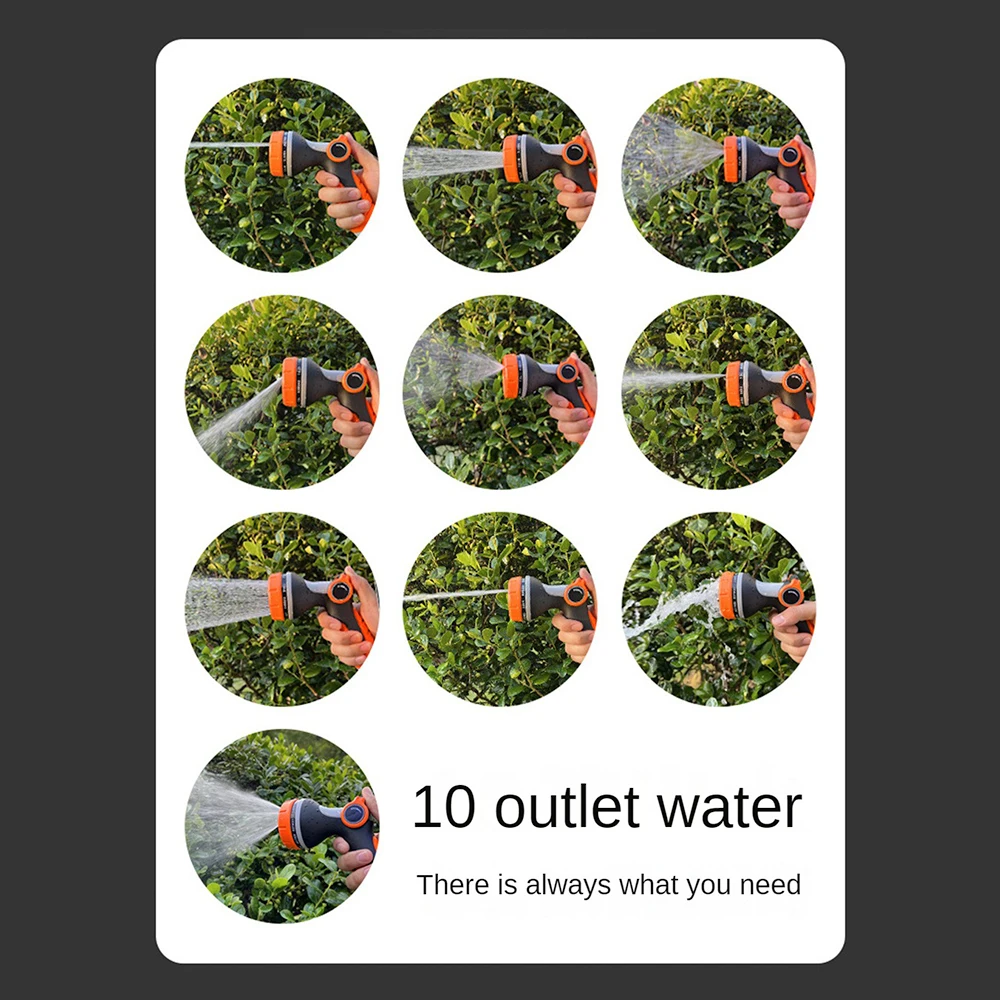 High Pressure Watering Gun 10 Kinds Of Functions Agricultural Garden Spray Irrigation Watering Nozzle Watering Sprinkler