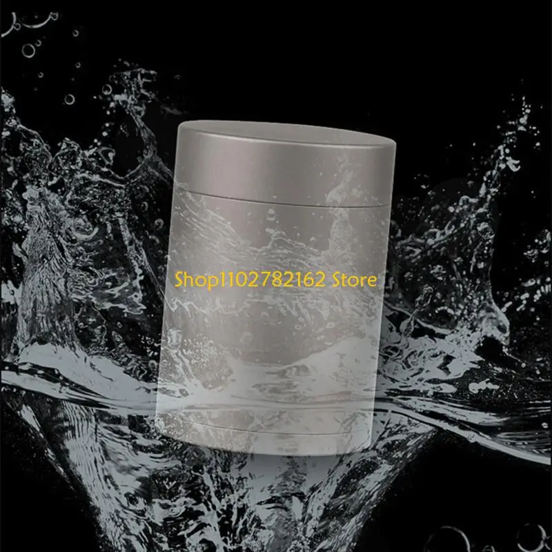 547B Portable Round Pills Container Box Large Capacity Pills Organizers Alloy Canister Cans Outdoor Bottle