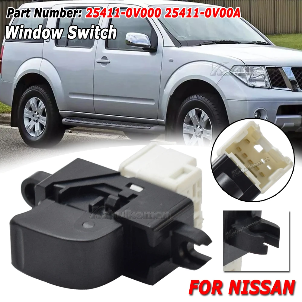 Car Accessories For Nissan Almera Terrano Pathfinder X-Trail Electric Car Window Lift Switch Small Button 25411-0V000 254110V000