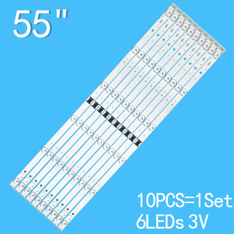 568MM 10pcs/set LED Backlight strip SH39QBE9H44067200335 5 Lamp For toshiba Dl3975 Dl3975i(a) Dl3975i 5800-W39001-2P10 VER1.0