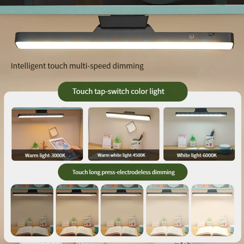 Magnetic Cool Lamp LED Small Table Lamp USB Charging Eye Protection Desk College Dormitory Bedroom Study Bedside Lamp