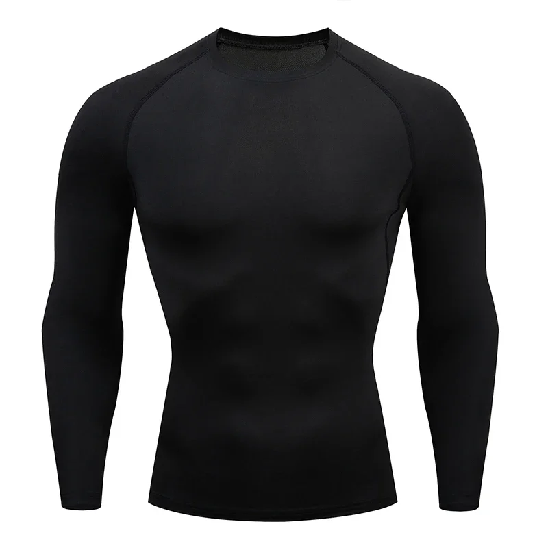 Camiseta deportiva de culturismo para hombre, camisa de secado rápido para correr, Top de compresión de manga larga, camiseta ajustada para gimnasio, Rashgad