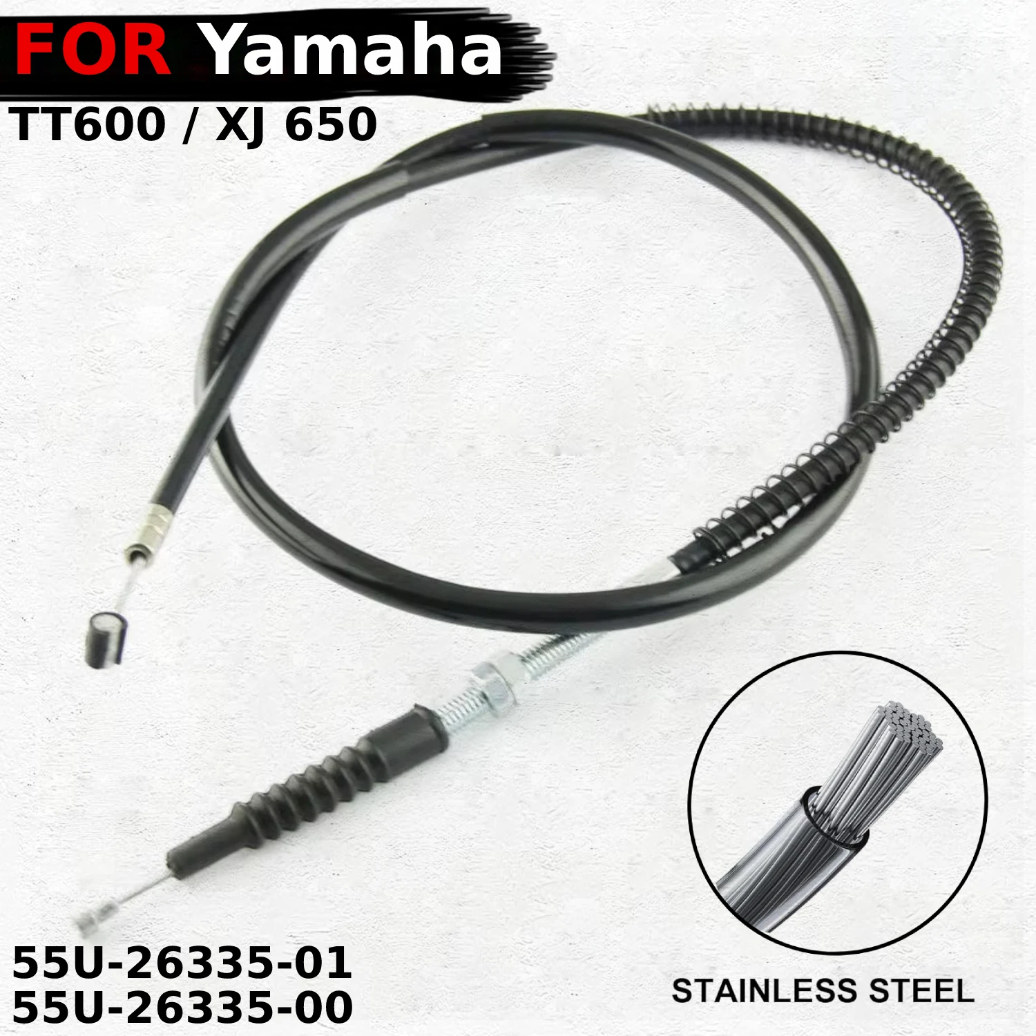 

Motorcycle Clutch Cable Steel Wire Line For Yamaha TT600 1983-1992 XJ 650 1982-1984 OEM:55U-26335-01 55U-26335-00 Accessories