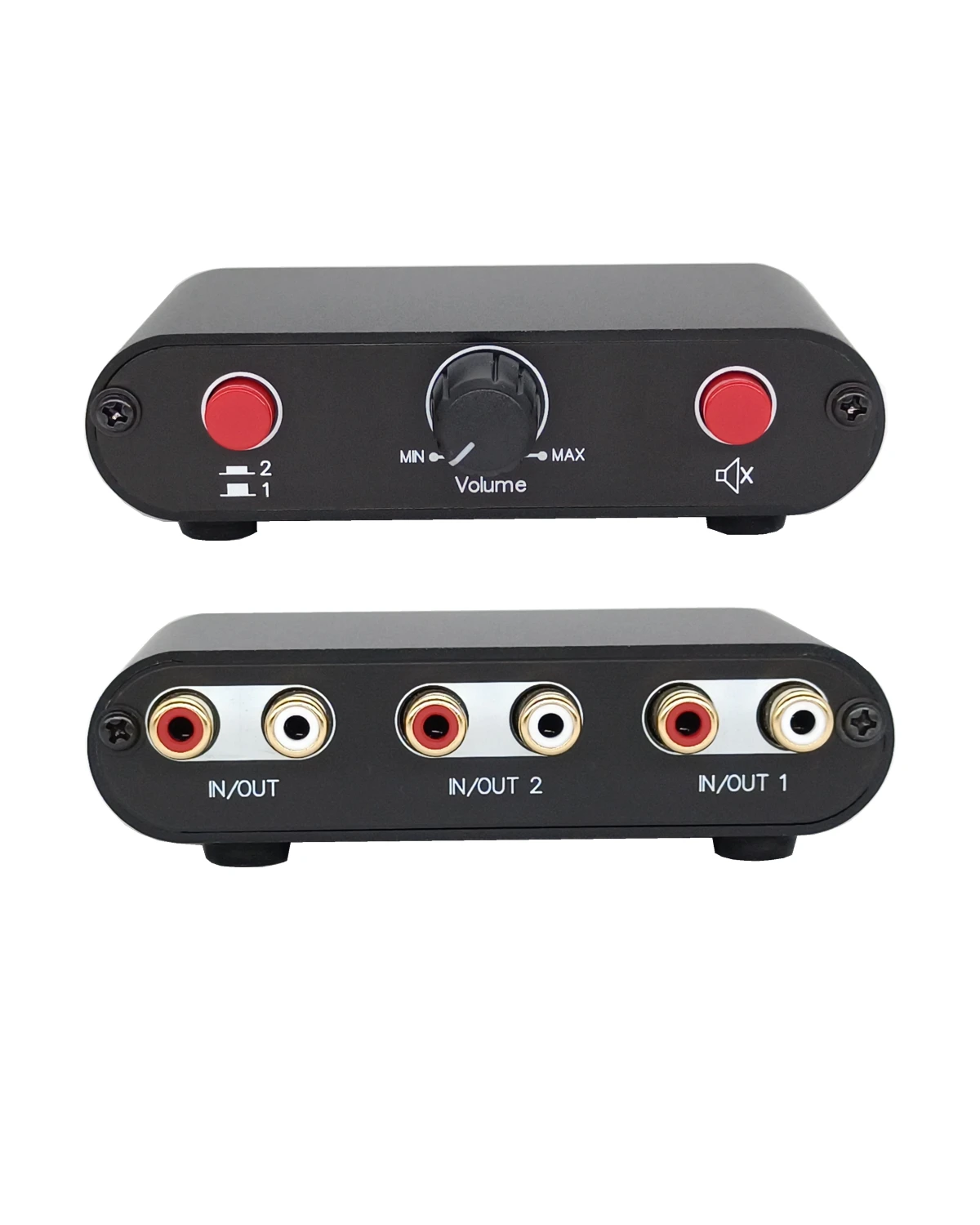 (RC21) 2-Way RCA Stereo Audio Switch input Signal Source Switcher Selector Splitter Box 2 in 1 out / 1 in 2 out