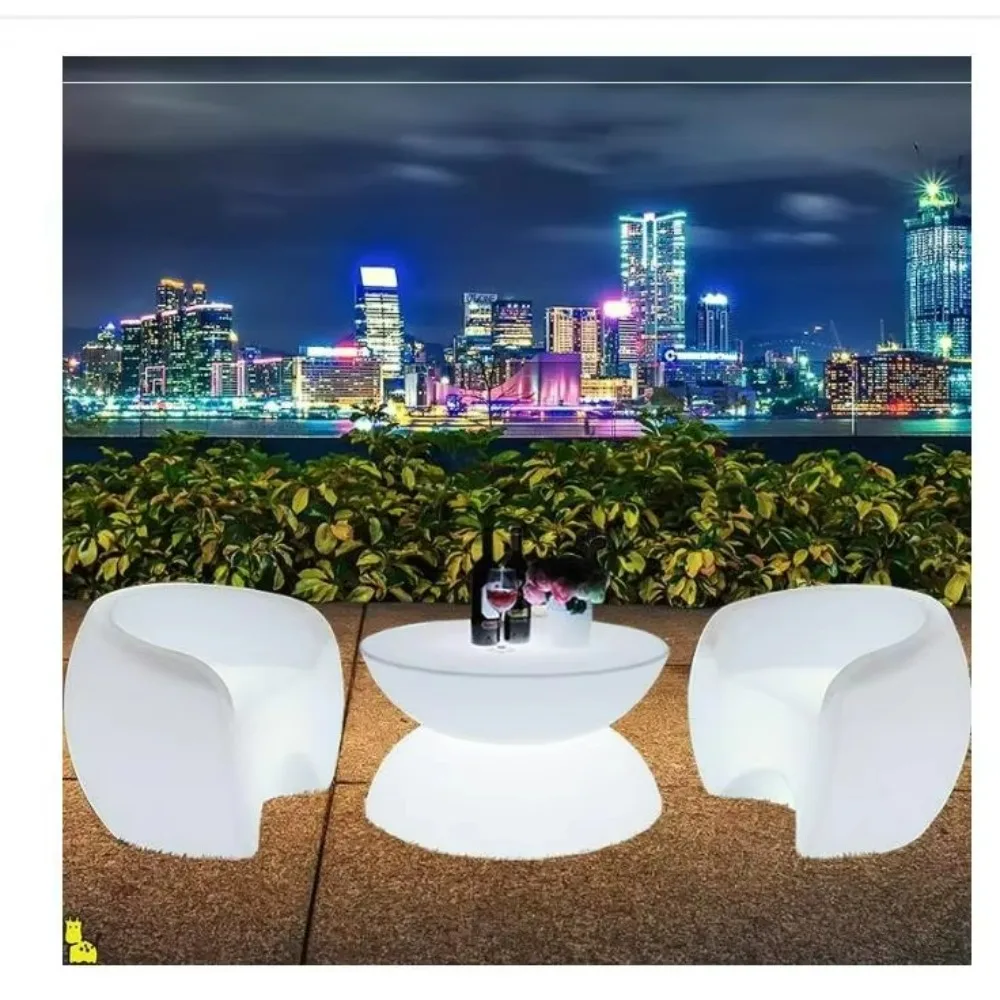 RGB 16-цветный перезаряжаемый PE пластиковый светодиодный барный стул/наборы светодиодных диванов/светодиодная мебель для бара и ночного клуба