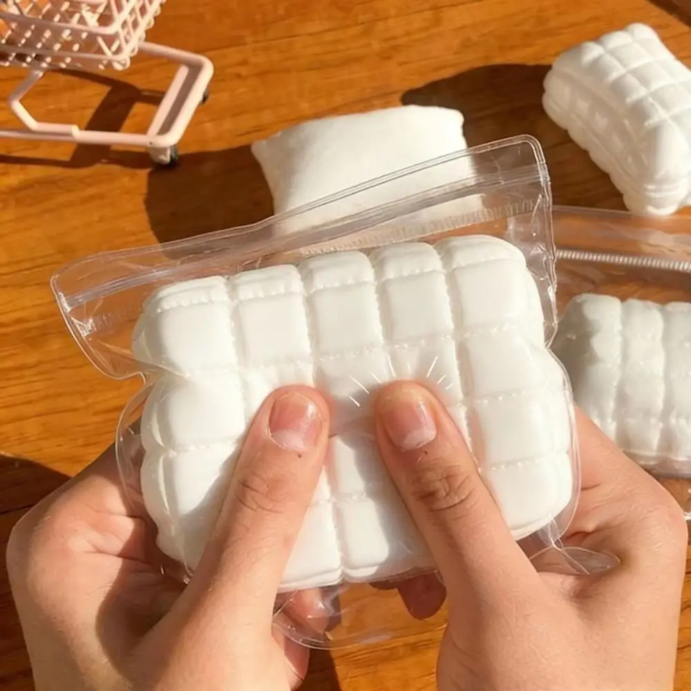 Hochwertige Spaßige Squishy-Seife Fidget Milchweiße Quadratische Seife Stressabbauend Langsam Rückfedernd Squishy Textur Anti-Stress für Büronutzung