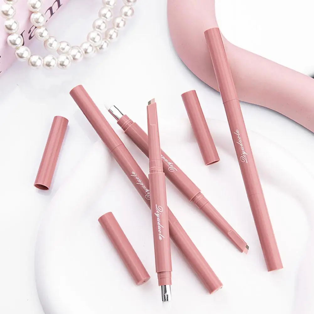 Doppel-kopf Gel Seidenraupe Stift Eyeliner Bleistift Wasser-beständig Dreidimensionale Wirkung Schwindel-beständig Taschen Stift Auge N6V0