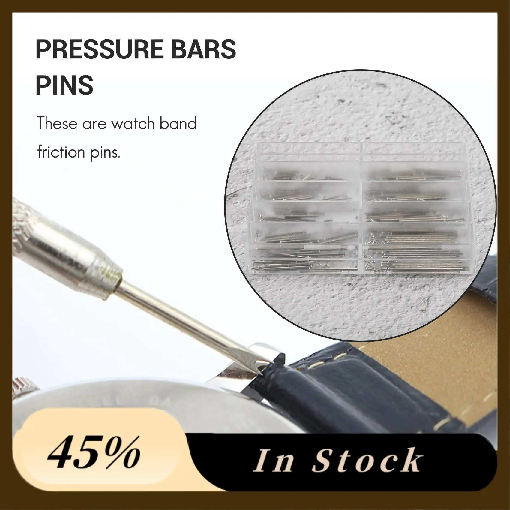 

2025 Trendtube Friction Pin Pressure Bars Pins & Rivet Ends For Watch Band Clasp Straps Buckles Bracelets Thickness 1.0Mm 100 Pc