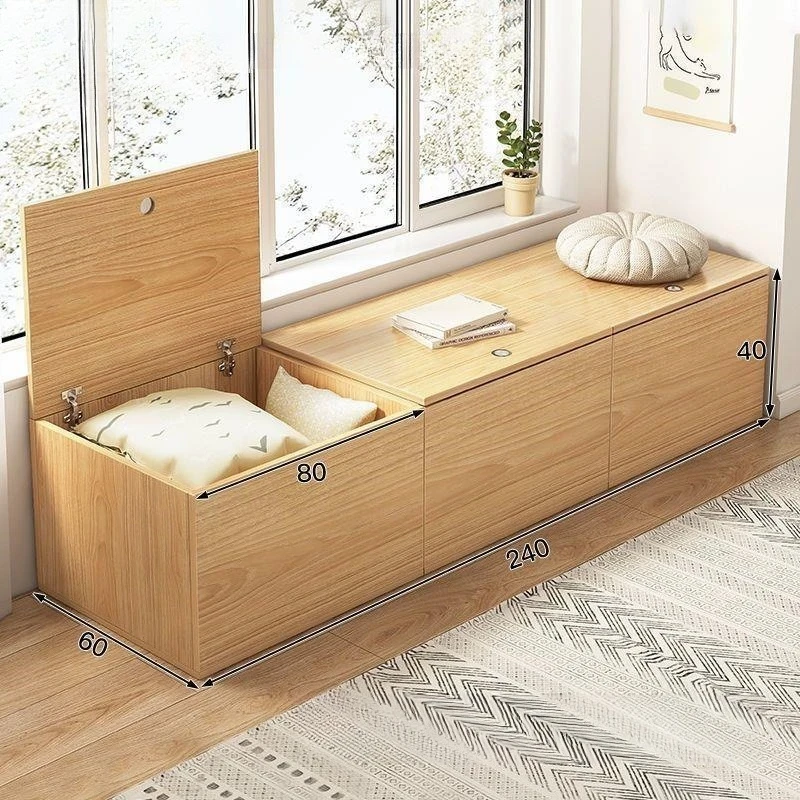 

Balcony Cabinet Locker Seated Low Floor Cabinet Household Bay Window Cabinet Bedroom Large Capacity Combination
