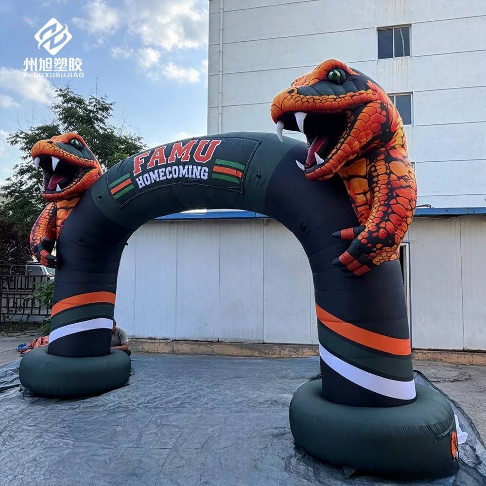 Inflatable snake-shaped arches, strangely shaped snake-shaped arches, suitable for dinosaur-themed party decorationsInflatable s