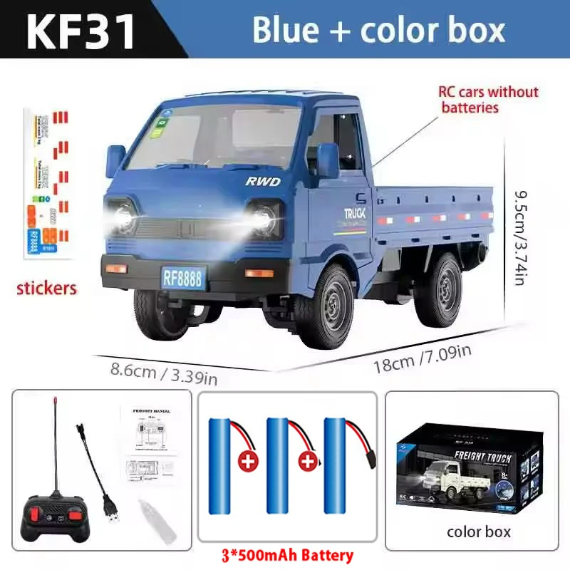 

1/18 scale cars Mini cargo truck with spray lights remote control drift function vehicle model toy gift for children toy