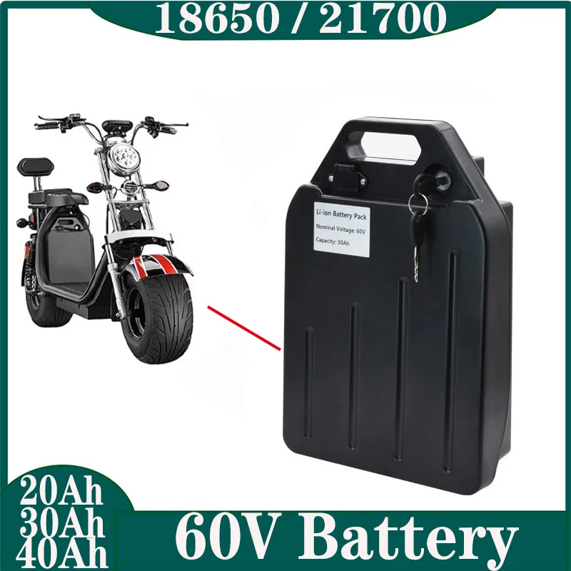 60V 50Ah electric mountain bike 21700 18650 battery pack, Xiaoniu tram kit, with charger, XT60 plug