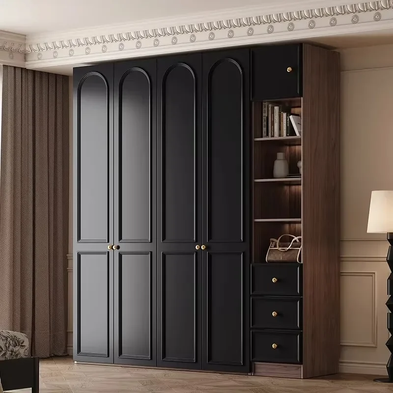 

Ящики, шкафчик, высокая роскошная ручка, черный органайзер для одежды, шкаф для спальни, открытые шкафы для хранения, мебель Guarda Roupas