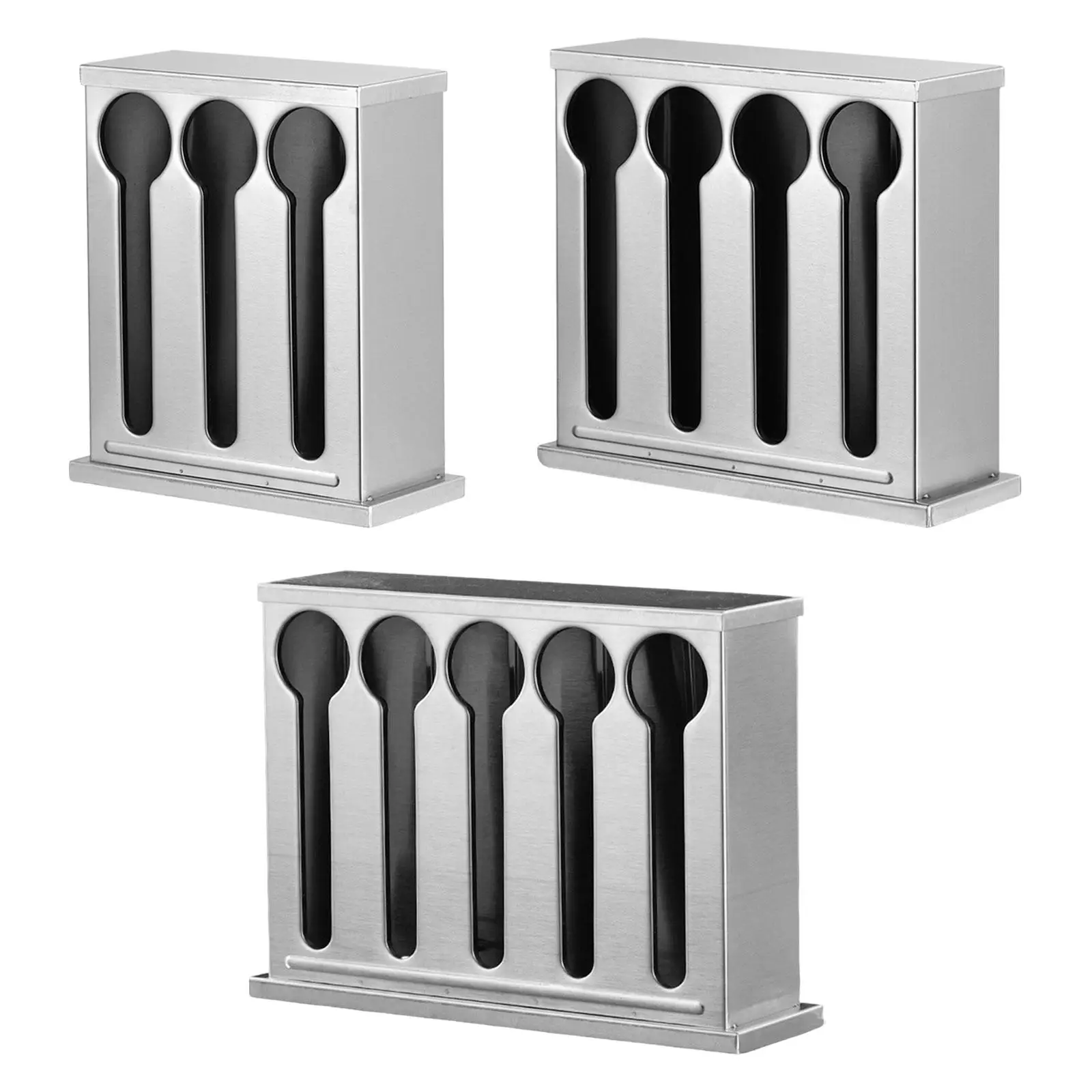 Table Cutlery Dispenser Container Utensils Large Capacity Spoon Storage Device