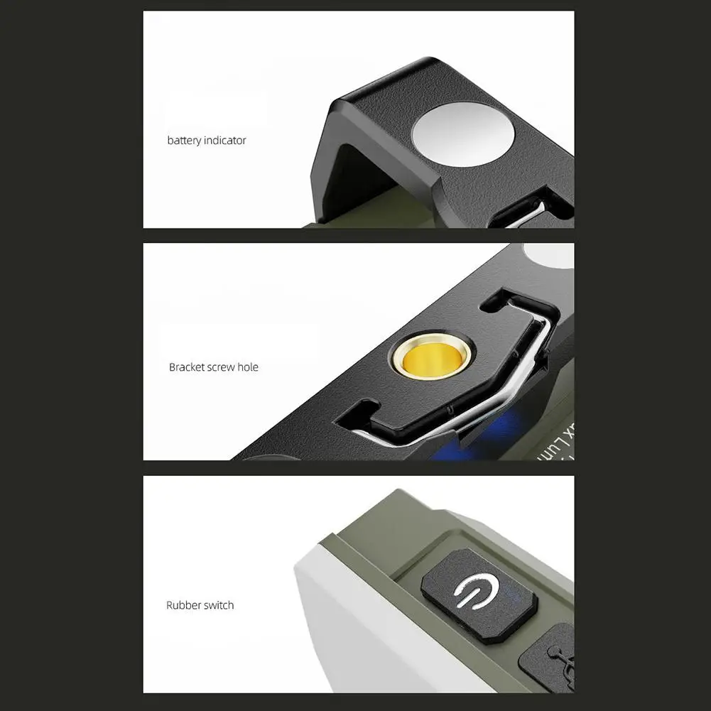 فانوس التخييم المحمول في الهواء الطلق، عمر بطارية طويل للغاية، ضوء طوارئ قابل لإعادة الشحن، ضوء عمل مغناطيسي قوي للإصلاح #6