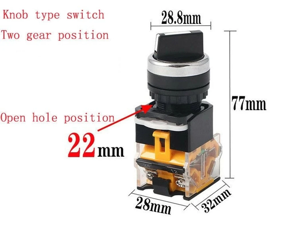 

Mill Machine Part Lathe Pump Start Switch Two-Speed Control Switch Twist Switch 1pc