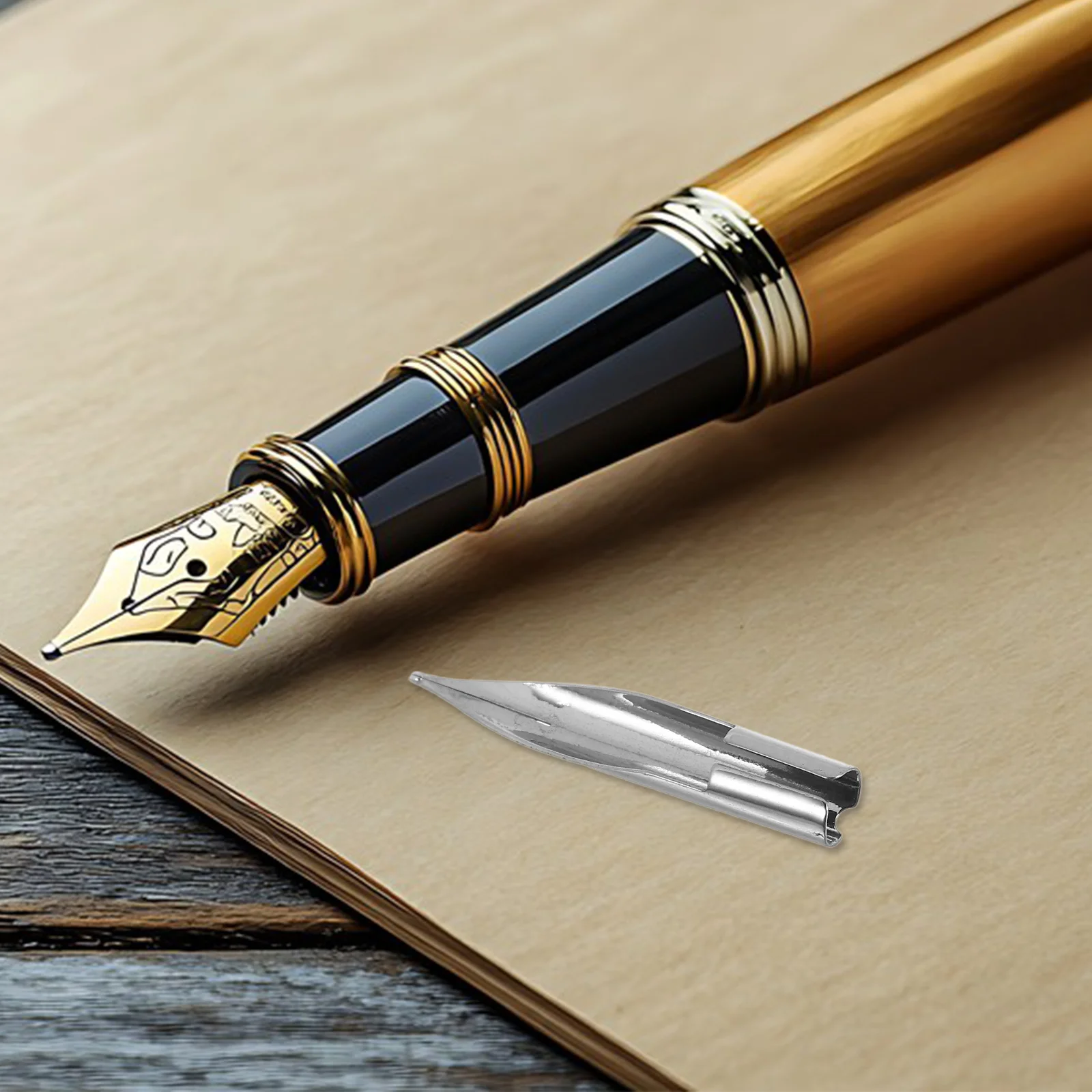 Puntas de bolígrafo de acero de 0,38mm, puntas de repuesto de escritura suaves y duraderas para plumas estilográficas, dibujo de caligrafía, oficina y escuela, 25 uds.