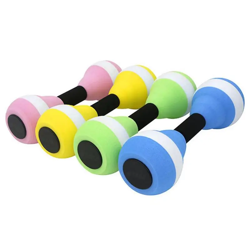 2PCS Aerobics Dumbbell Water Aquatic Barbell Pool Aqua Exercise Fitness EVA Barbell Foam Aqua Dumbbell Automatic Swim Pool Float