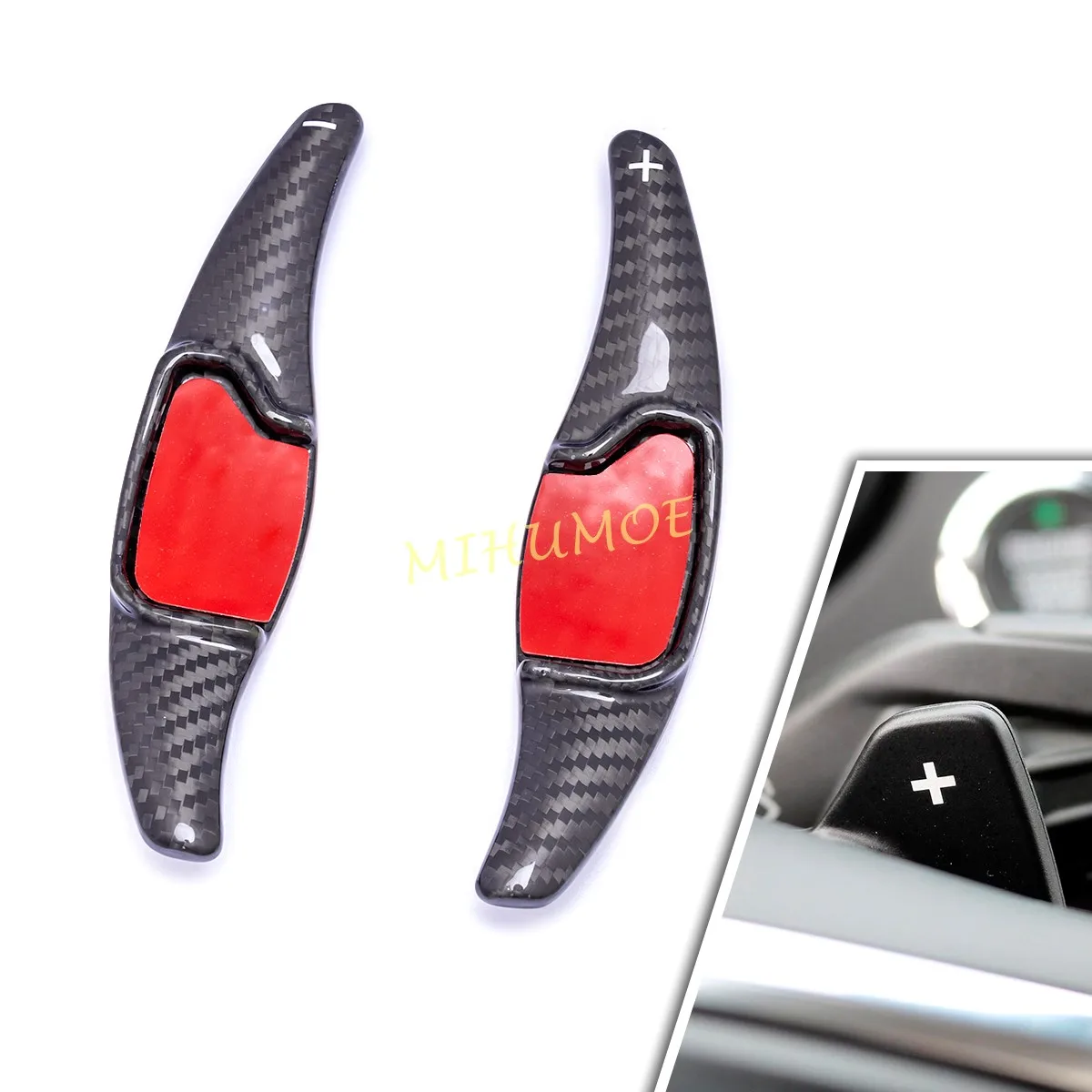 

Real Carbon Fiber Steering Wheel Paddle Shift Extension For 2013-2023 Ford Fusion Mondeo Edge Lincoln MKC MKX MKZ MKS