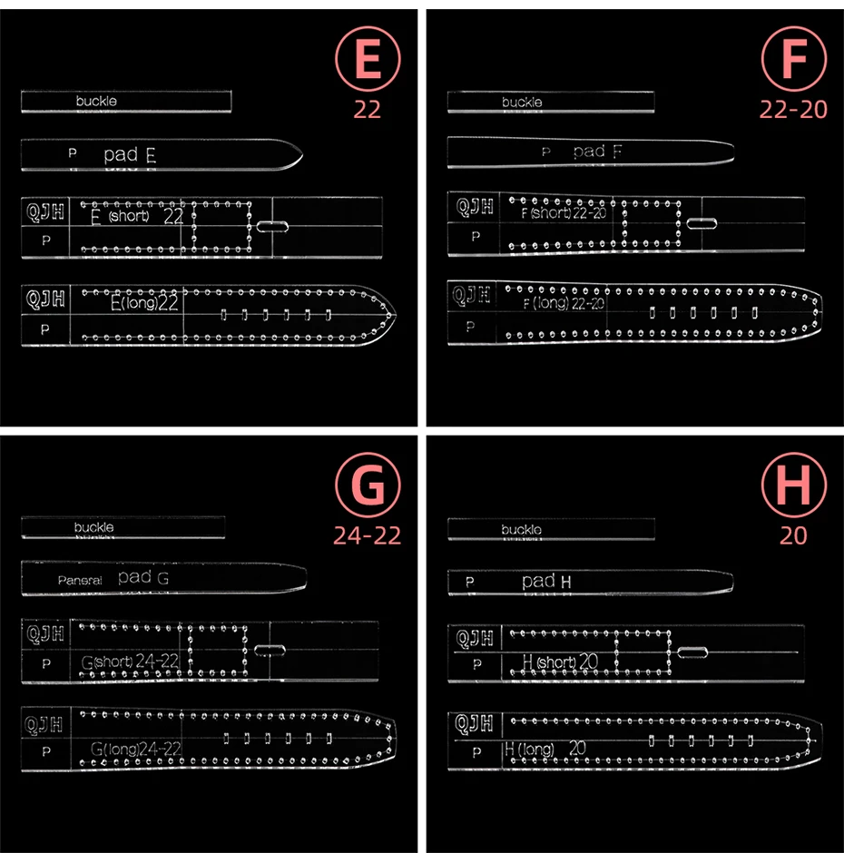 Strap Band Leather Craft Tools Transparent Acrylic Watch Strap Template Home DIY Supplies Watch Strap Mold Men and Women
