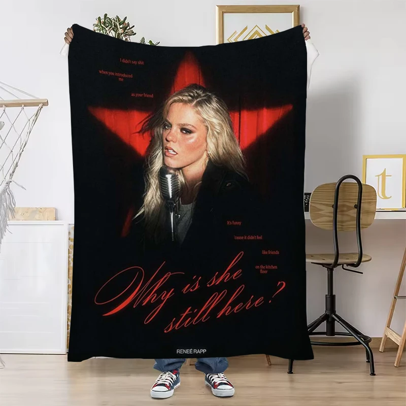 المغني البوب الممثل رينيه راب بطانية التخييم رمي البطانيات الفاخرة مصمم الفراش المحمولة Catnap يلقي لصالة غطاء الملك