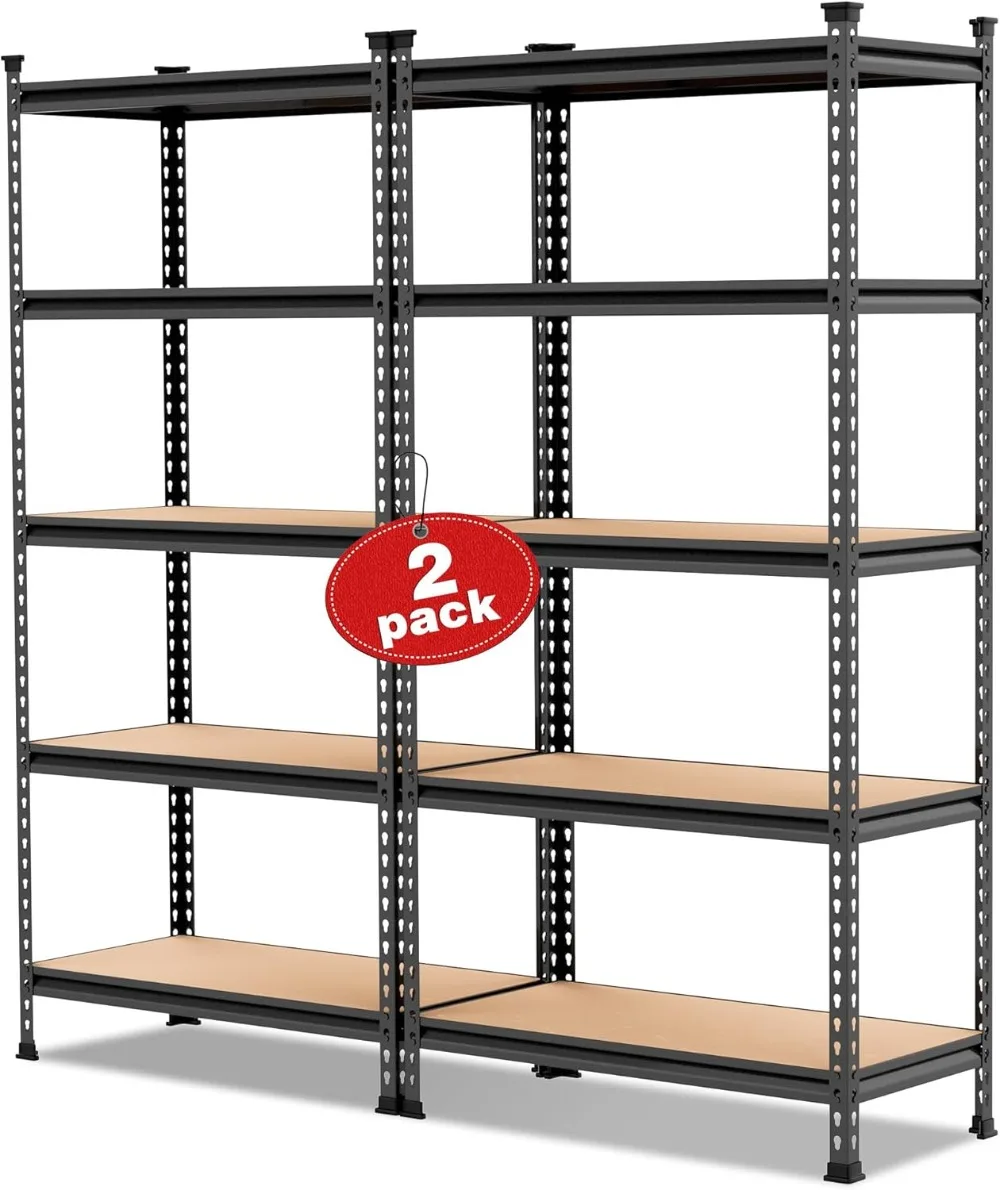 

Metal Storage Shelving Unit, Adjustable Storage Rack Heavy Duty Shelf with Particle Board, 4000 lbs Load Capacity