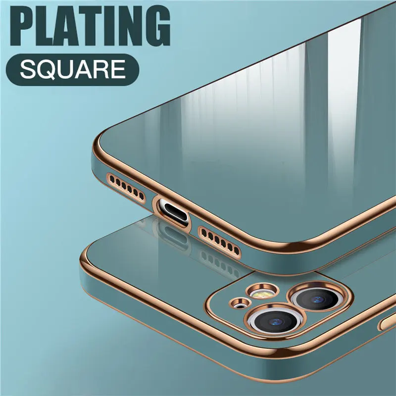 Luxury Gold Plated Electroplated Case For Realme X7 5 X C21 7i 8i 9i C17 C20 C21Y V5 C15 C12 8 C11 C31 C35 7 8 9 GT2 Pro + Cover