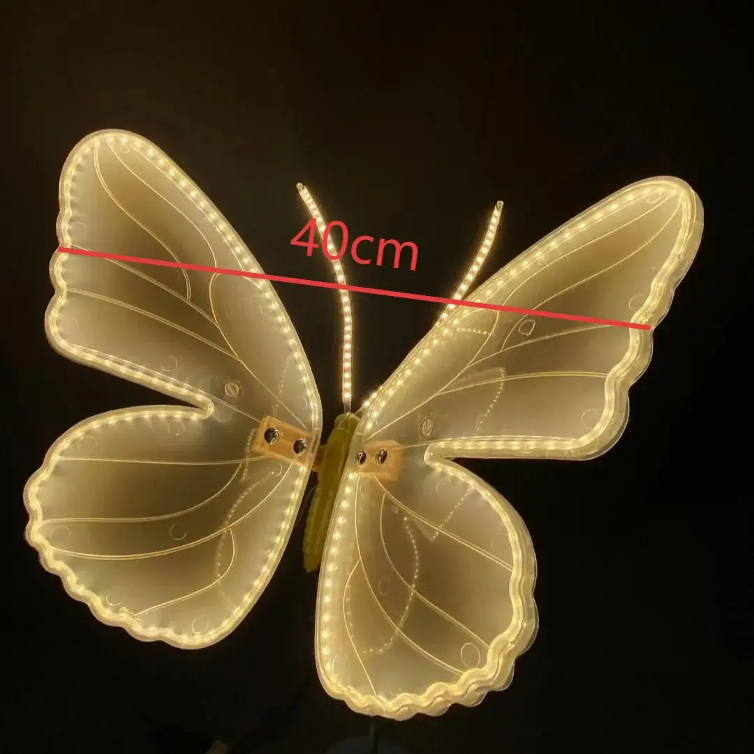 LED Simulated Butterfly Decoration, Vibrating Wings, Christmas Wedding  Party Outdoor Wall Tree Garden Decor Butterfly