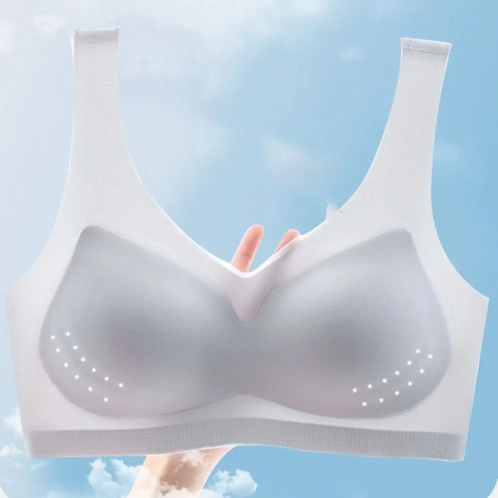 

Fashion Ultra-thin Seamless Bra Women Transparent Underwear Push Up Bra Intimates Ice Silk Wireless Deep V Bra Ladies