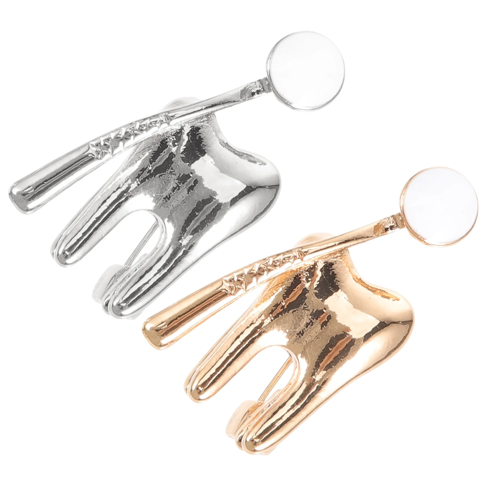 เข็มกลัดรูปฟัน 2 ชิ้น ทำจากโลหะ ดีไซน์ทันสมัย ทนทาน เหมาะสำหรับติดเสื้อ กระเป๋าเป้ หมวก ชุดสูท อุปกรณ์ทางการแพทย์สำหรับพยาบาล