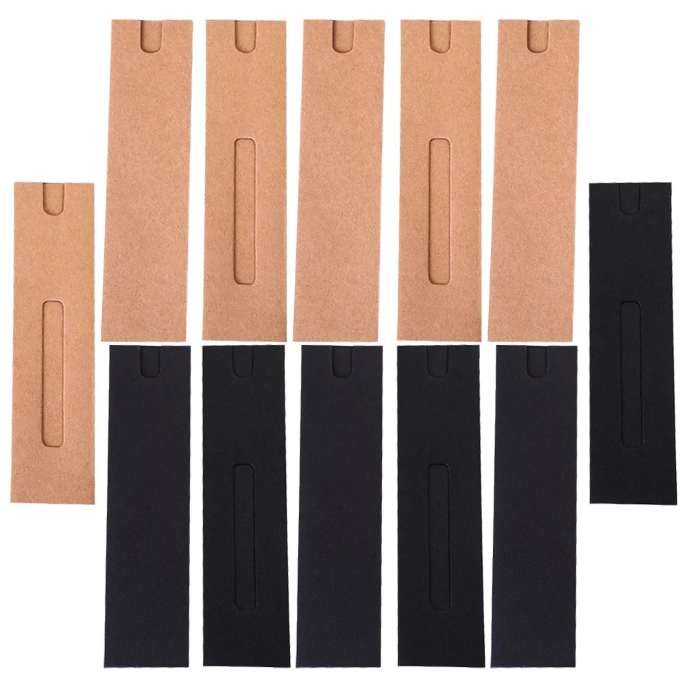 40 шт., рукава для ручек из крафт-бумаги, простой дизайн, подарочные держатели для ручек, тюбики для хранения, маленькие коричневые бумажные пакеты, офисные аксессуары,