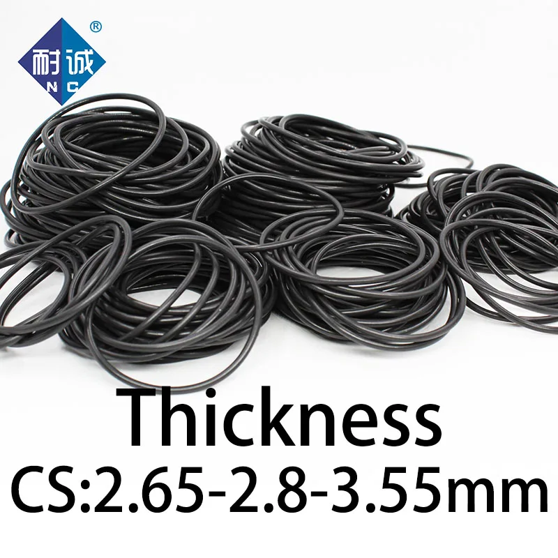 O-ring thickness 2.65/2.8/3.55mm CS NBR Nitrile sealing temperature resistant gasket rubber ring complete in specifications