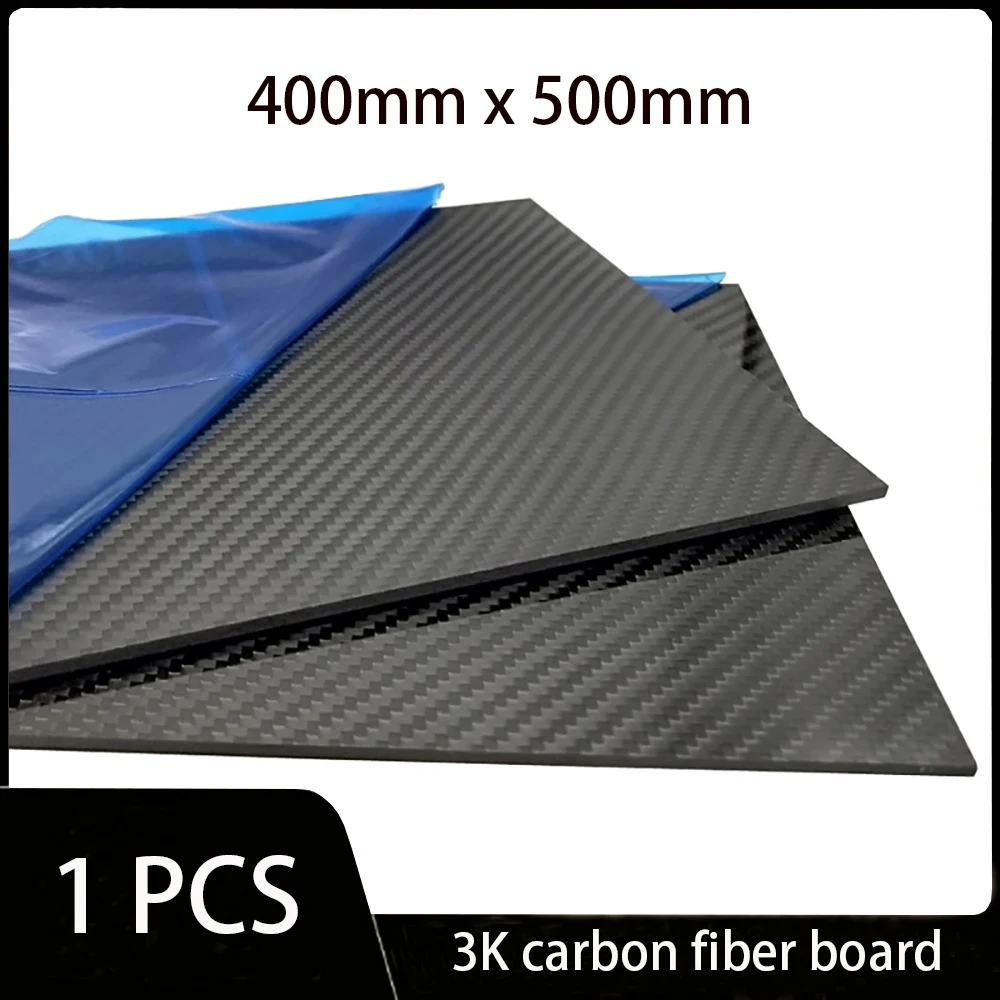 

1pcs 400x500mm 3K Carbon Fiber Plate Panel Sheets High Composite Hardness Material 0.5mm 1mm 2mm 3mm 4mm 5mm Thickness For RC