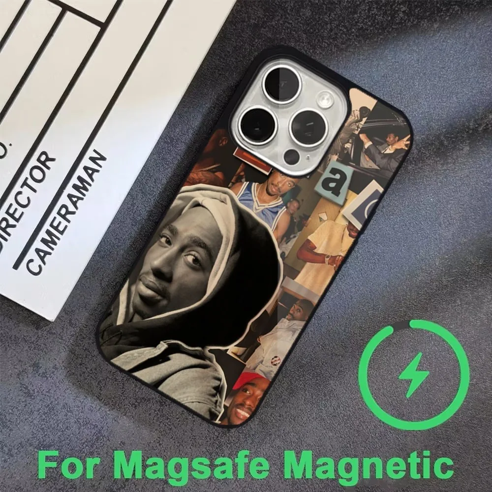 Rapper 2Pac T-Tupac Phone Case  For iPhone 16,15,14,13,12,11,Pro,Max,Plus,Mini, Magsafe,Magnetic Wireless Charging Case