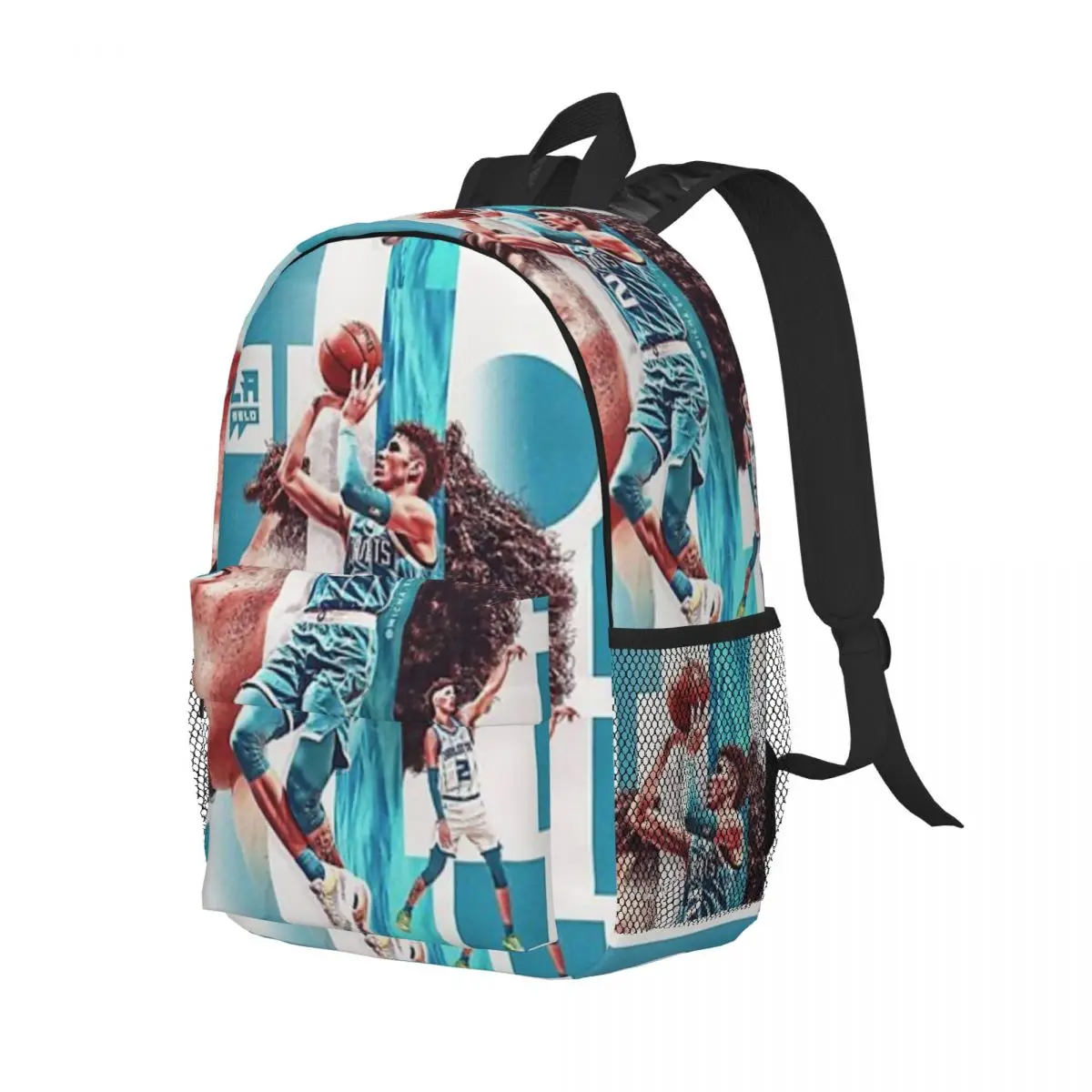 LaMelo Ball bedrukte lichtgewicht casual schooltas voor school, buiten, winkelen, kantoor 15 inch