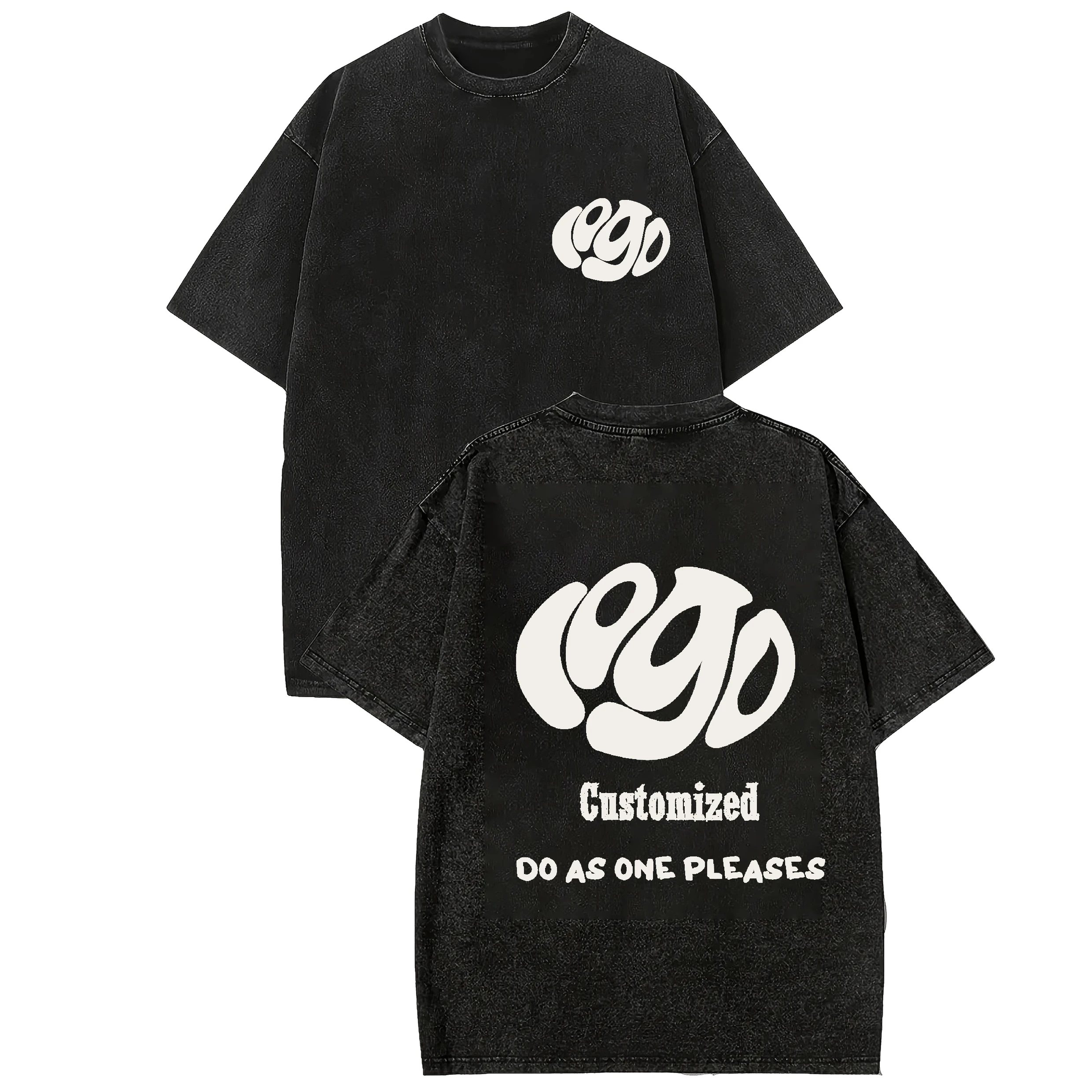 

Уличная одежда в стиле хип-хоп с логотипом на заказ, мужские футболки из 100% хлопка, негабаритная стираная футболка унисекс, летняя ретро-брендовая персонализированная футболка
