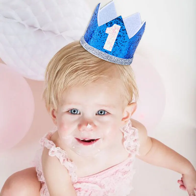 Baby Number One 1 2 3 Birthday Party Hat Wild One Birthday Crown Headband Baby Shower Hat Photo Prop 1st Birthday Party Decor