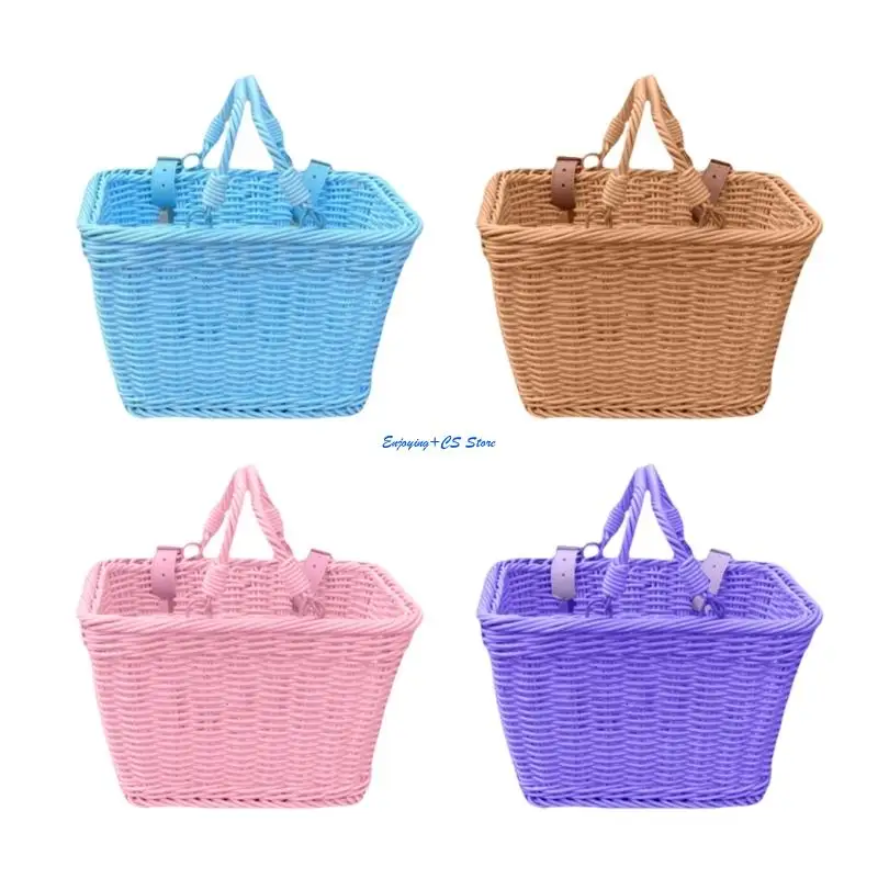 

Y51D Simple Children Cycle Basket Light weight Front Handlebars Storage Basket