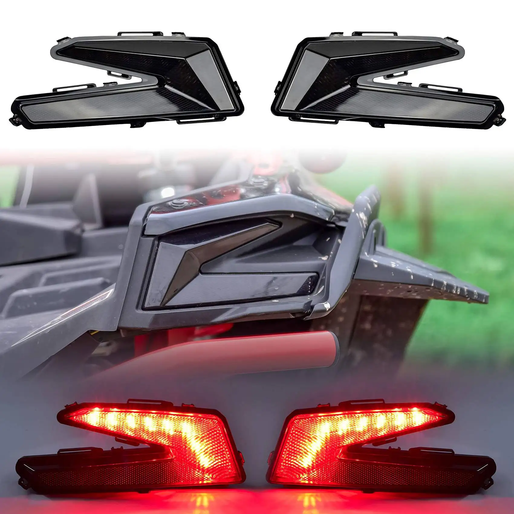 Rear Brake Stop Lights Tail Lamps LED Taillights for Can-Am Maverick X3 XDS XRS Max Turbo R 2017-2021 Accessories