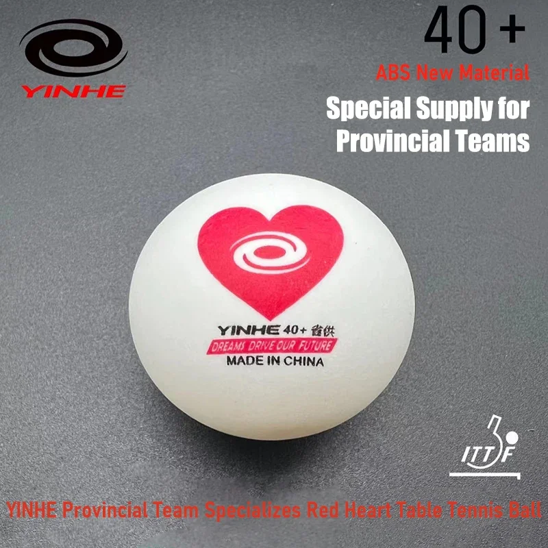 YINHE 50/100PCS Seamed Blue/Green/Red Heart Table Tennis Balls 1 Stars 40+new Material Plastics Ping-pong for Player Training