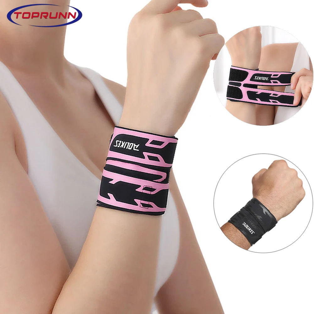 1Piece Adjustable Wrist Support Brace Gym Wrist Wraps Wristband Basketball Tennis Weightlifting Wrist Support Carpal Tunnel