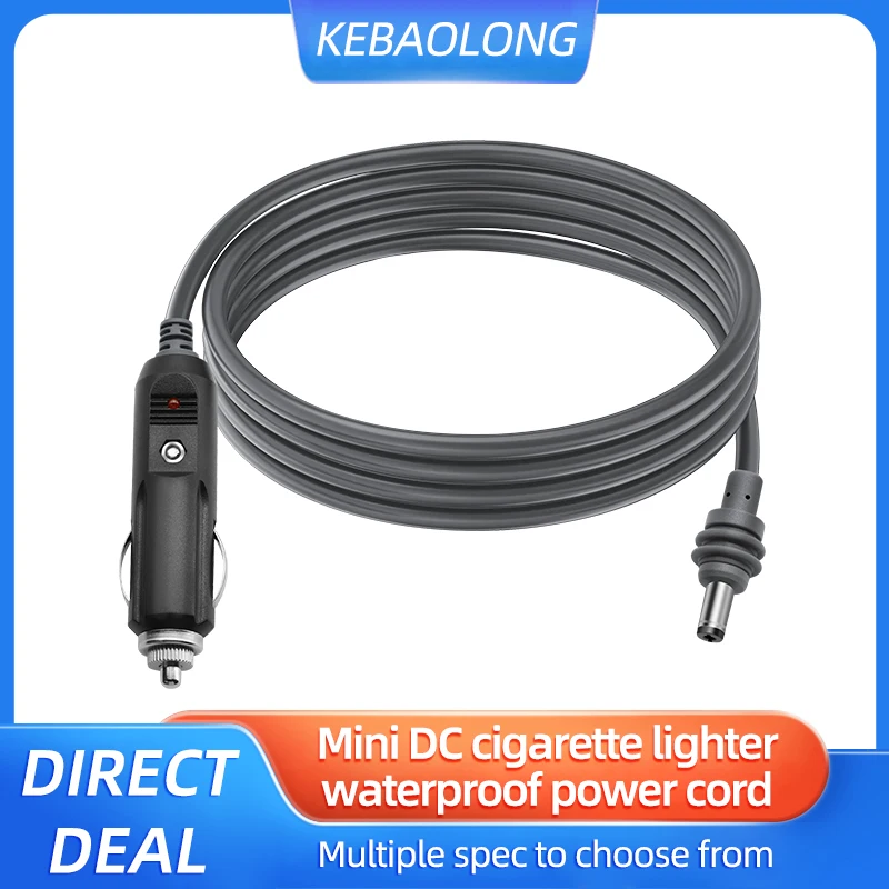 Wholesale outdoor waterproof replacement cable mini DC power cord car cigarette lighter to DC5521 charging cable